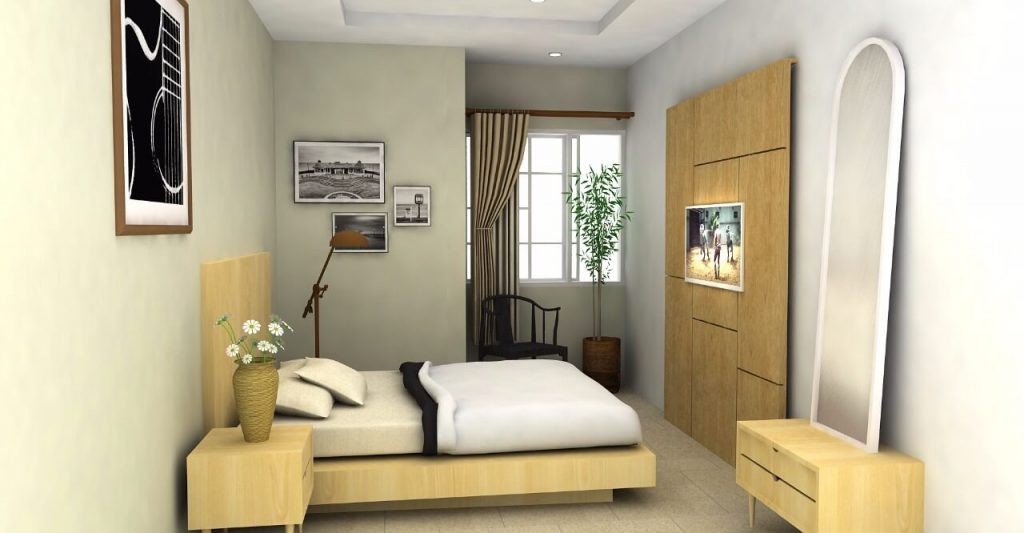 scandinavian bed room